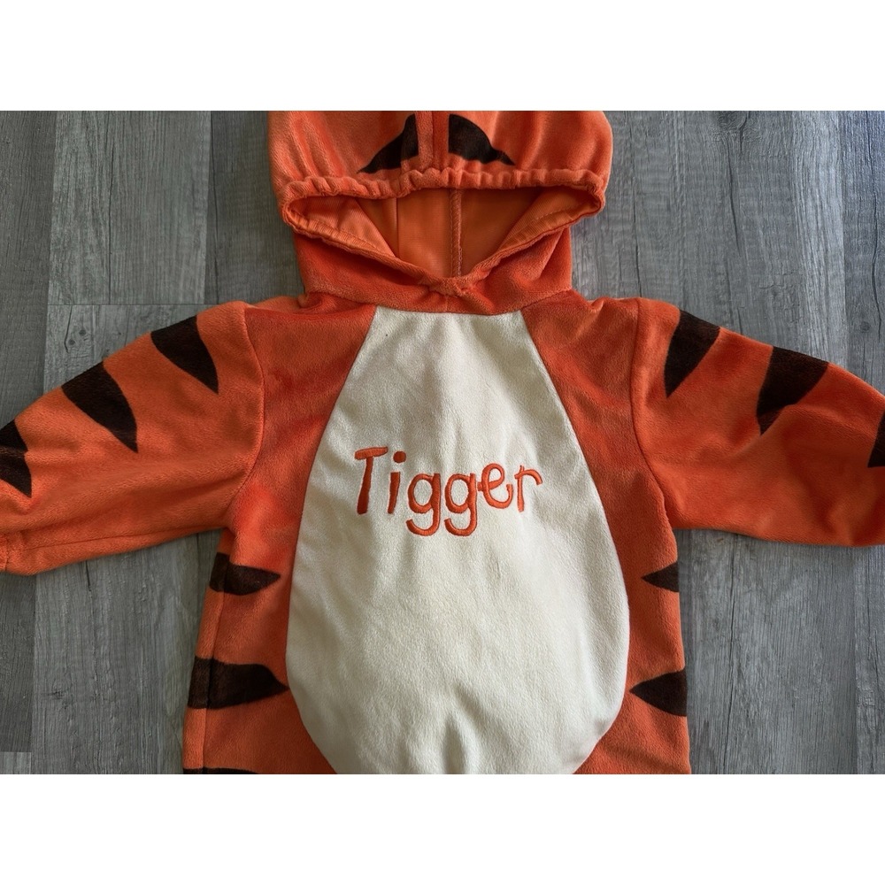 Disney Baby Tigger Costume 6-9 Months Hooded Fleece One Piece Halloween - Picture 4 of 10
